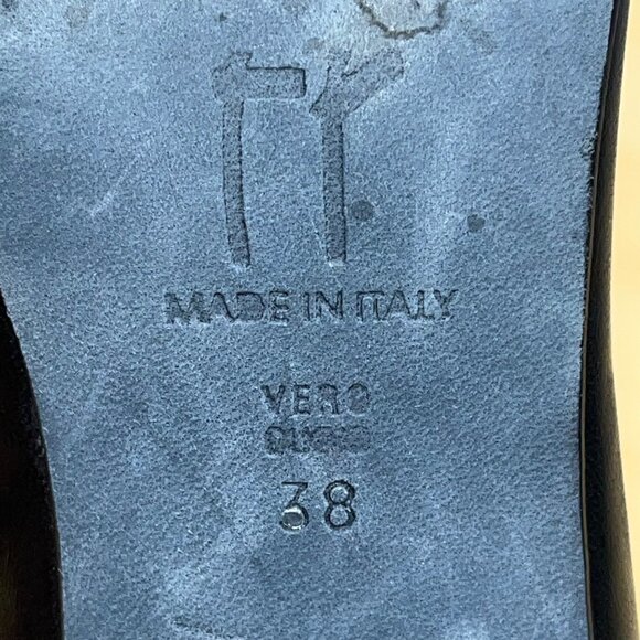 Thierry Rabotin Women’s Black Leather Ankle Boots Low Heel Size 38 - Picture 10 of 11